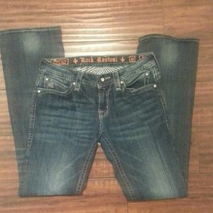 Rock revival sasha boot jeans 30 rhinestone ~ nice